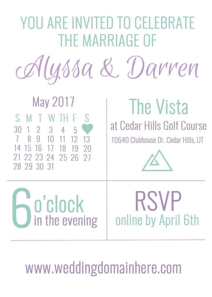 DIY Invitations - bring on the constructive criticism! :)