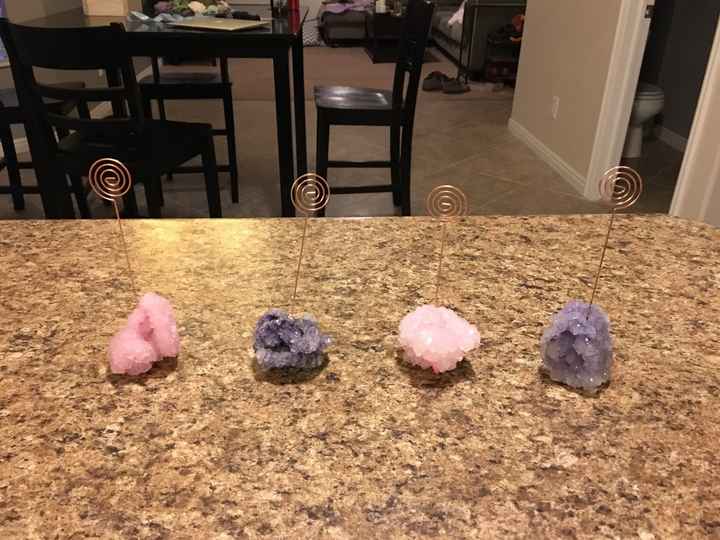 Finished my geode table numbers!