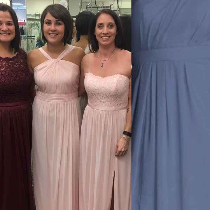 Dusty blue bridesmaid dress?