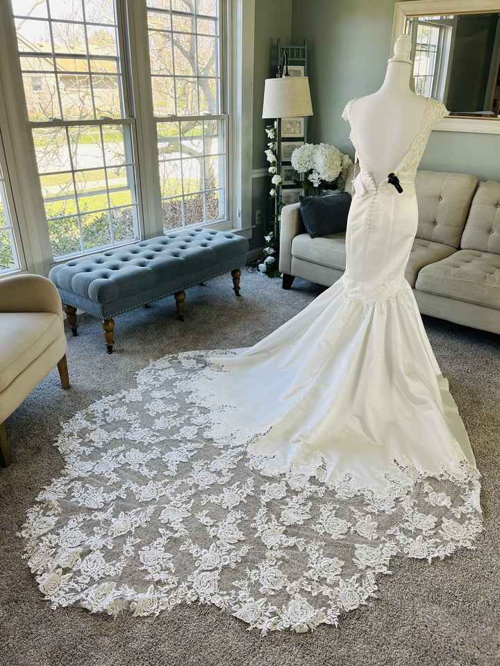 Opinions needed- is it weird to have a floor length veil with my custom dress? - 3
