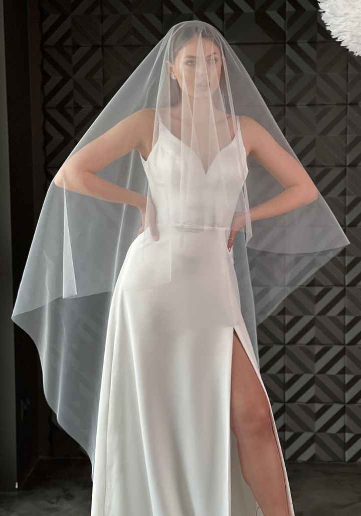 Opinions needed- is it weird to have a floor length veil with my custom dress? - 10