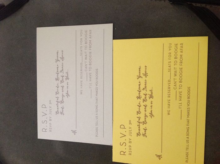 RSVP card input please!