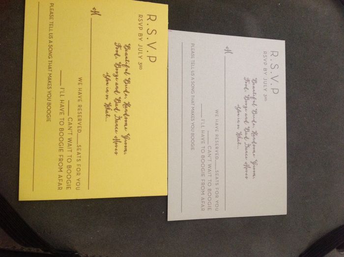 RSVP card input please!