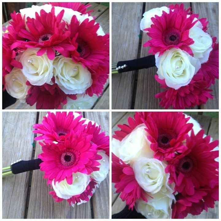 DIY bridal bouquet 1st attempt (pics)