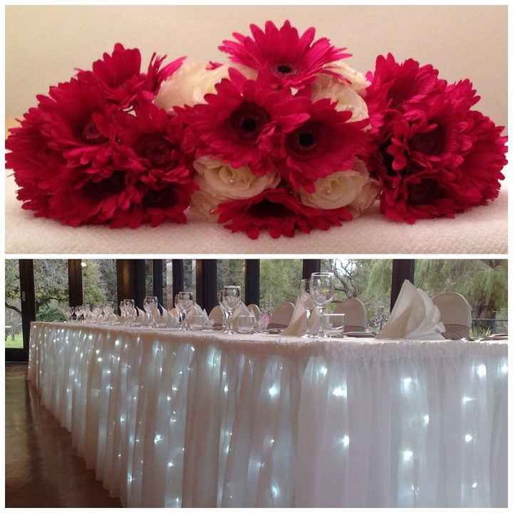 Bridal bouquets as headtable centerpiece Weddings Do It