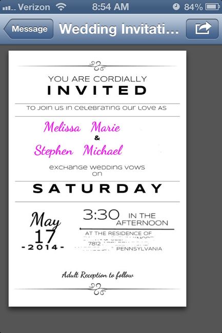 my half attempt at DIY invitations