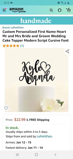 So excited cake topper came in!!! - 1