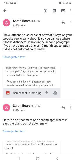 Beware Something New Bridal Box recurring charges on "prepaid" subscriptions - 1