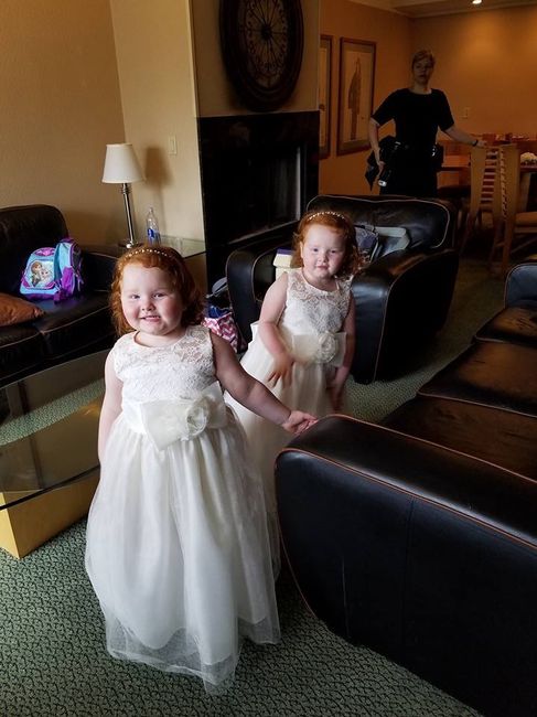 This girl is totally trying to upstage me at my own wedding
