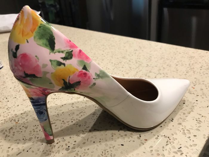 Any colorful or unique shoes you wore under your wedding dress? 3