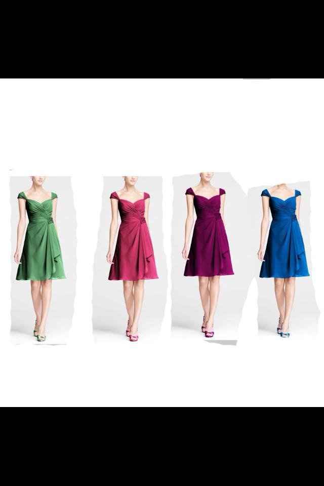 Bridesmaid Dresses and colors Picture Included