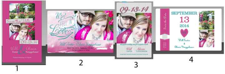 Save the Dates! PLEASE help me pick one! (pics)