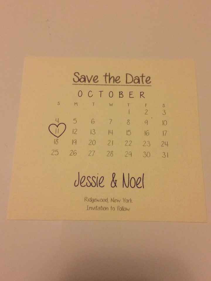 My free diy Save the Dates haha