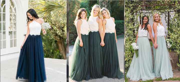 Mismatched BM dresses
