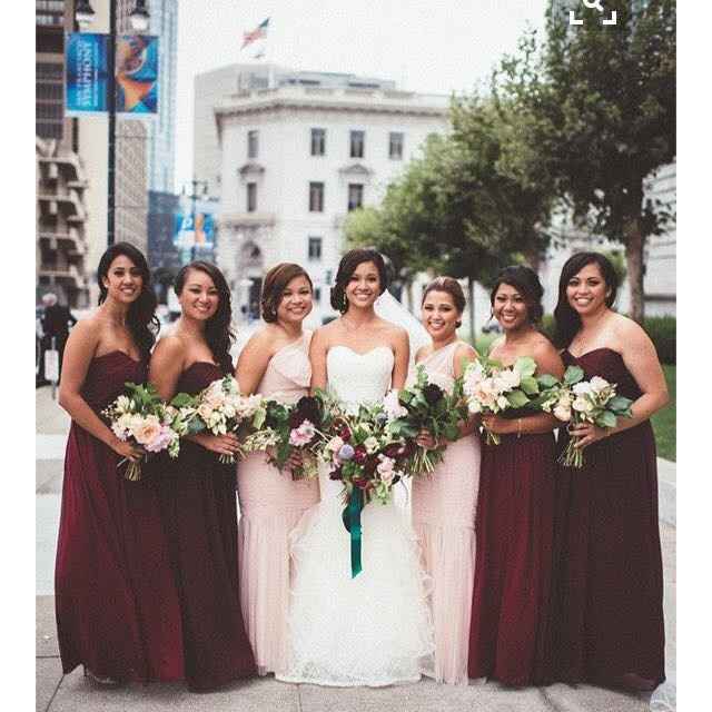 Burgundy Bridesmaids