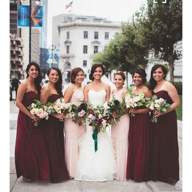 Mismatched bridesmaid