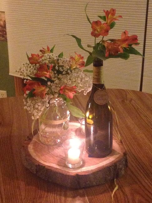 My first attempt at DIY Centerpieces!  What do you think??