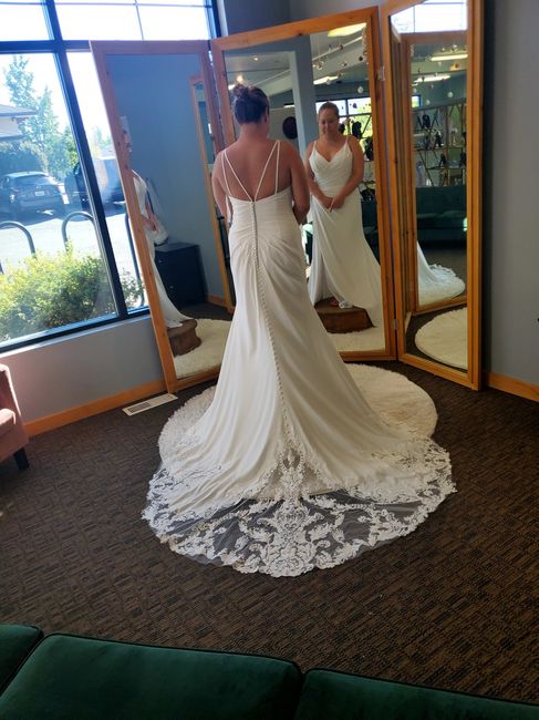 This dress (fluffy) or sleek satin (with train)? 2