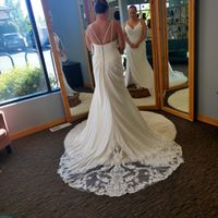 This dress (fluffy) or sleek satin (with train)? - 1