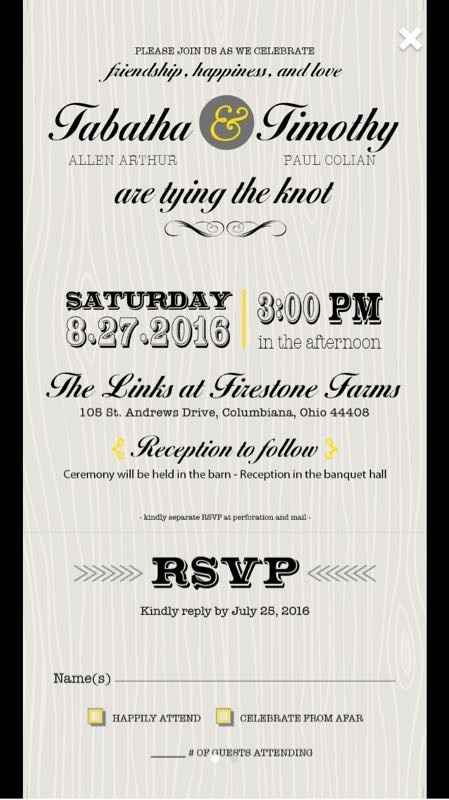 Invitations are costly