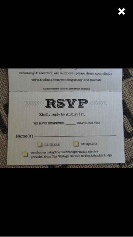 Let me see your online RSVP inserts