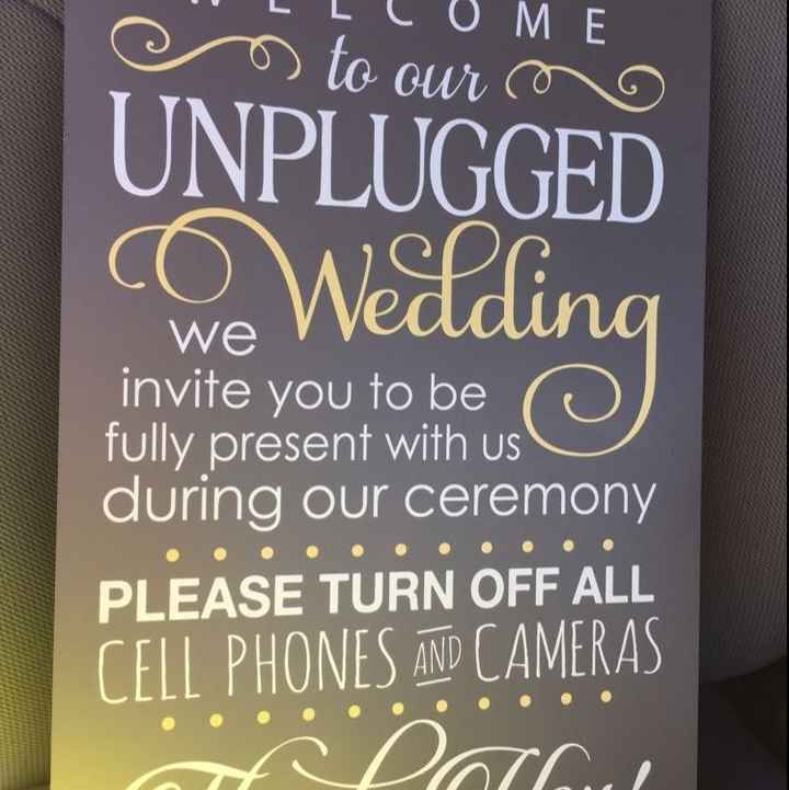 No guest photos during aisle walk only?