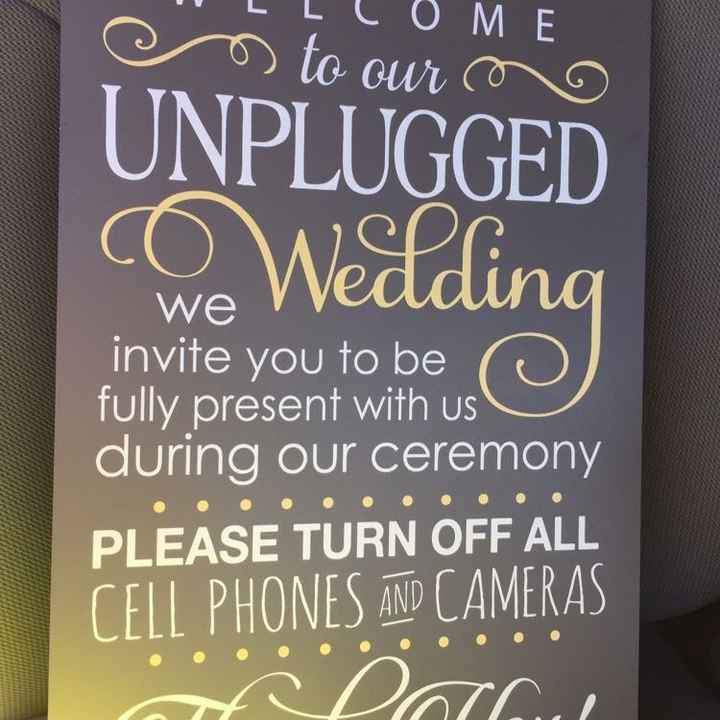Unplugged ceremony