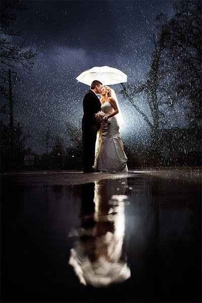 Rain on wedding day