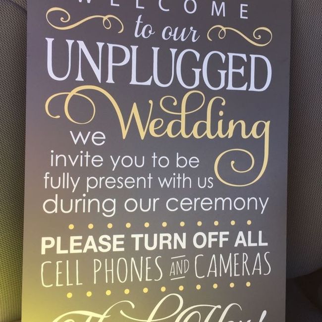 Unplugged wedding