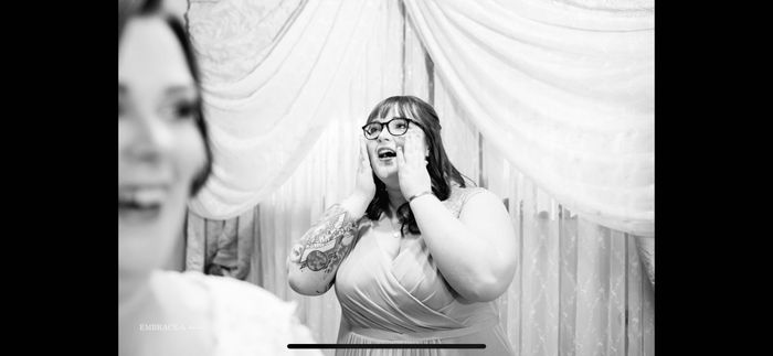 Revealing my dress to bridesmaids - 1