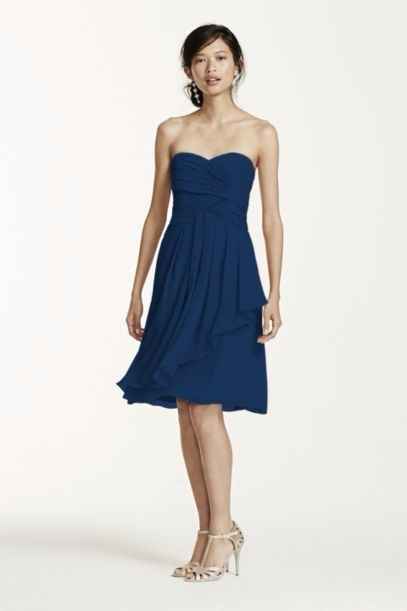 Marine or Deep Purple with a Gold Dress