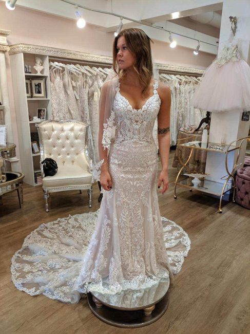 Ivory dress with blush underlay. bp help - 2
