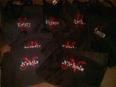 Bridesmaids Bags 8 for $25, free embroidery
