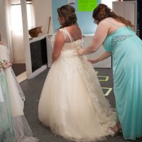 Spraying glitter on a dress - 2