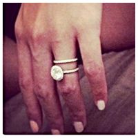 Making engagement ring look bigger with stackable rings?