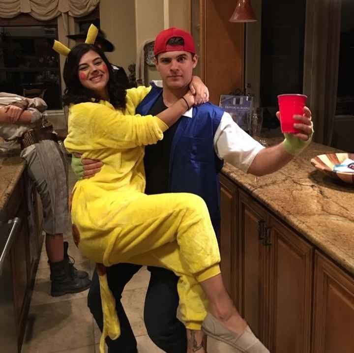 Happy Halloween post a pic of you and your fiancé in costumes