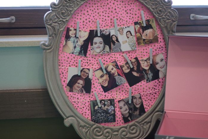 Adorable frame a brides-guy made for us as well! I hung this up as soon as I got home!