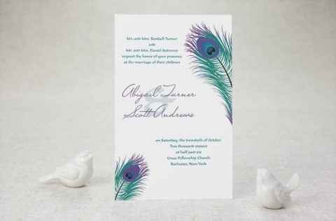 Peacock Theme Invitations