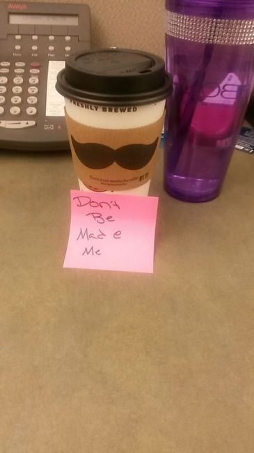 Co-worker said I'm snobby....Ha! *Rant* WTF Moment in comments....
