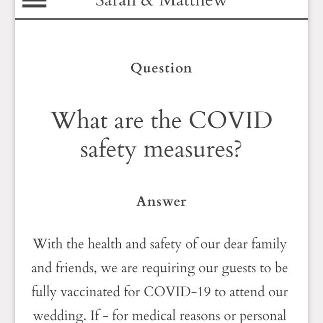 Vaccine requirement faq wording 1