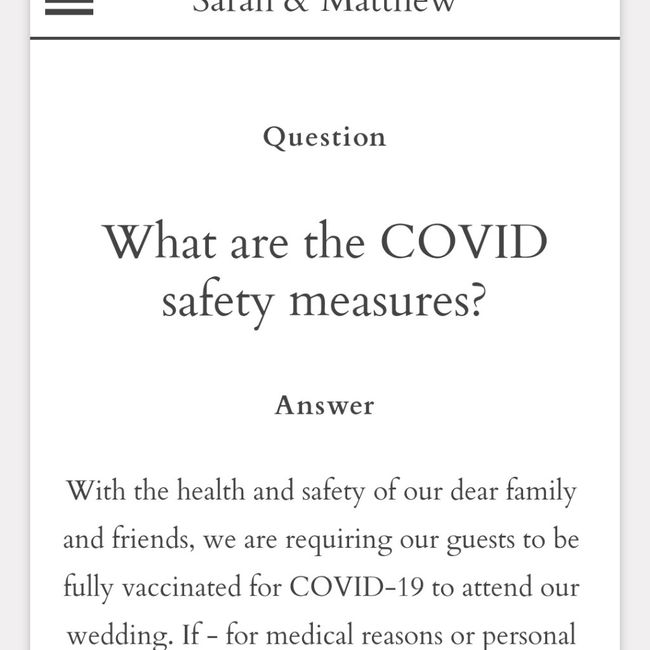 Vaccine requirement faq wording - 1