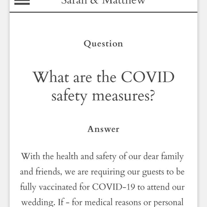 Vaccine requirement faq wording - 1