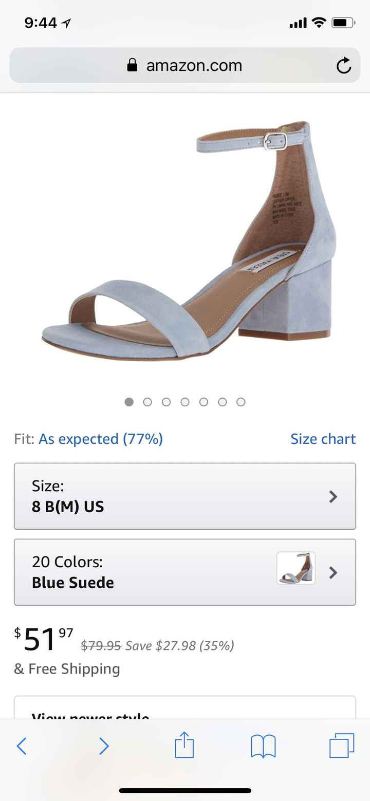 Blue Block Heels - 1