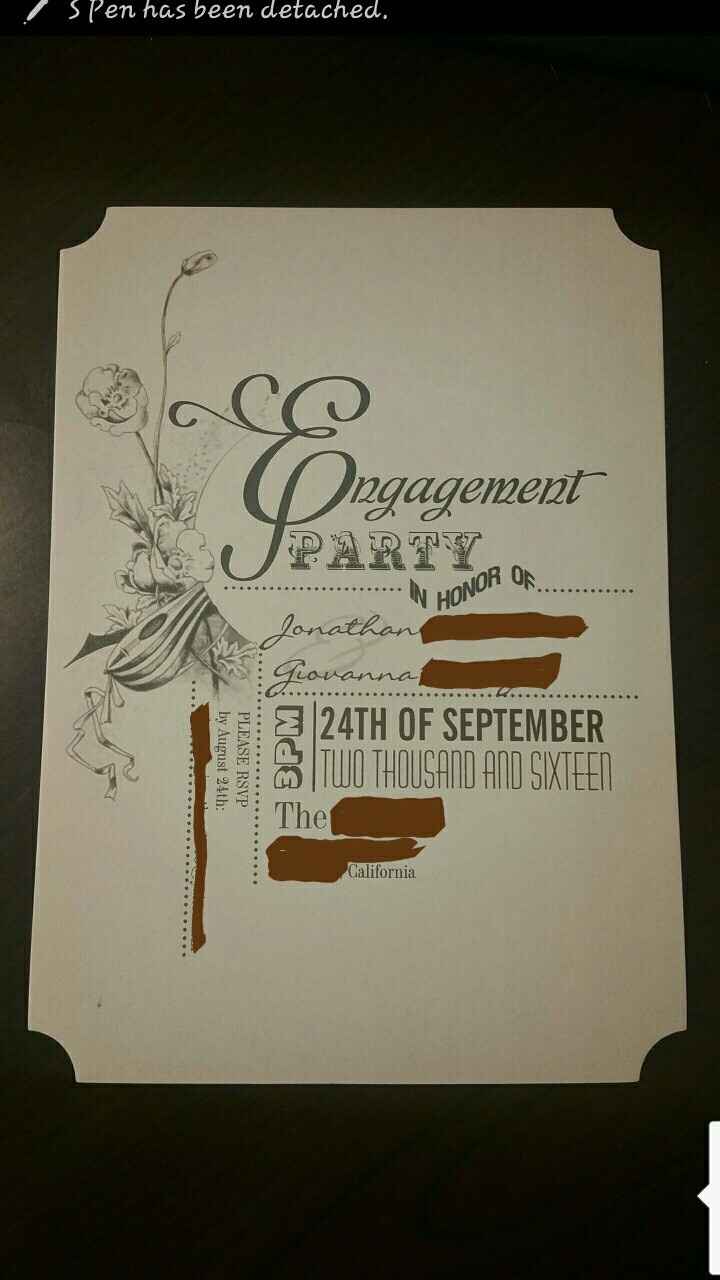 Engagement Party Invites!