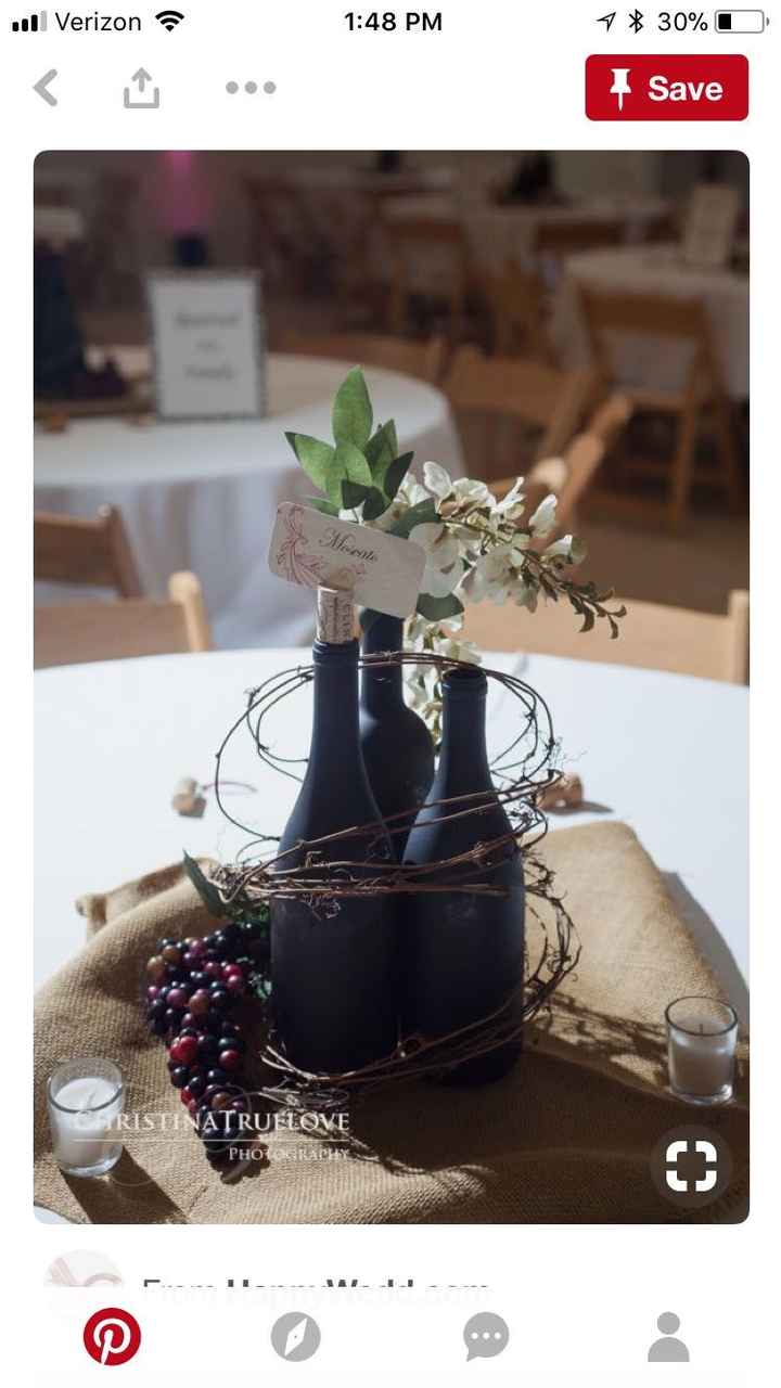 Wine bottle centerpieces