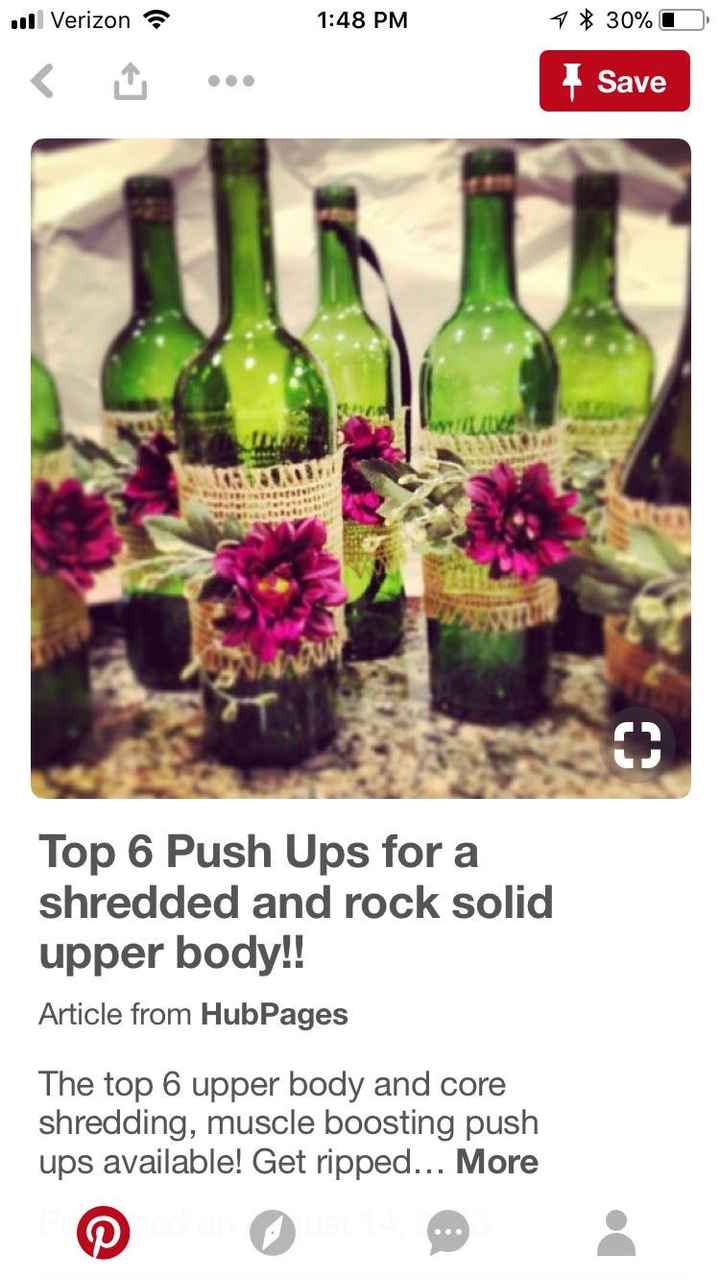 Wine bottle centerpieces