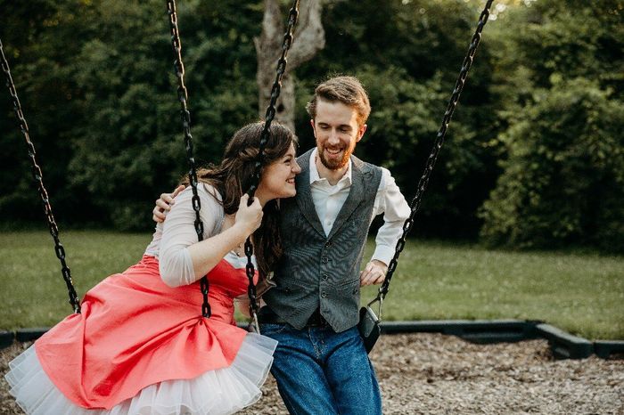 On the swings!