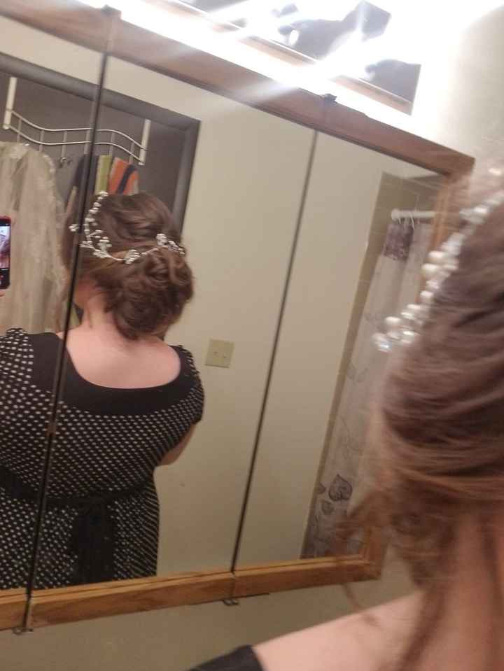 Back of the hair with no veil