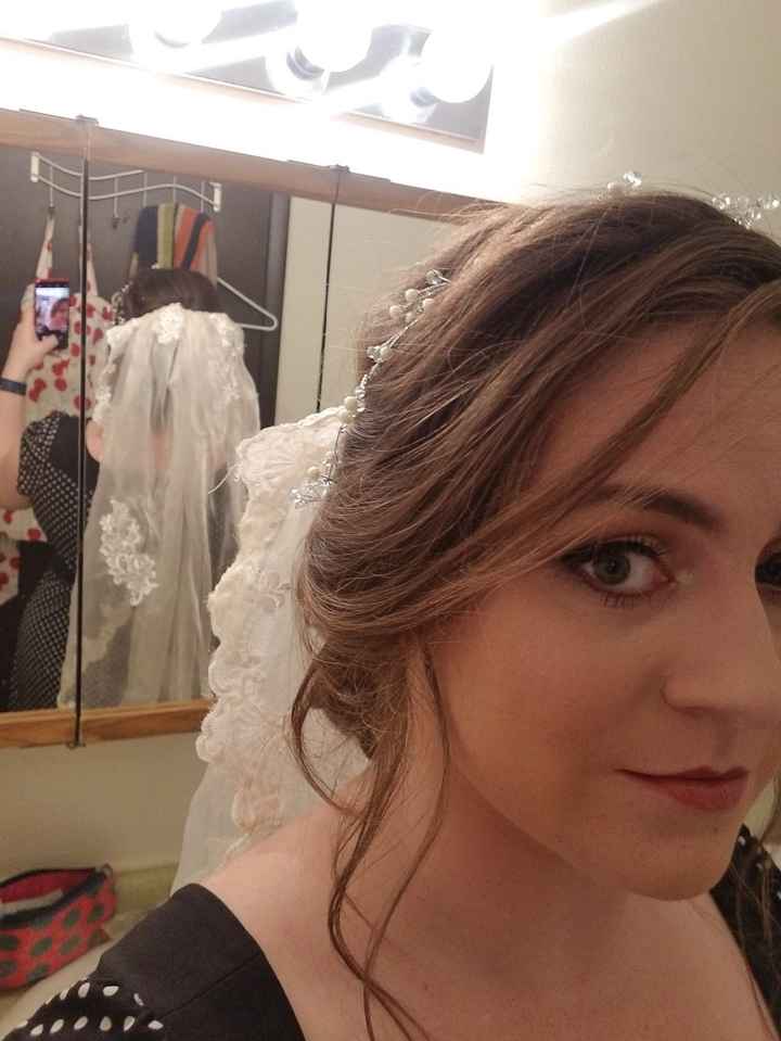 Back of head with veil