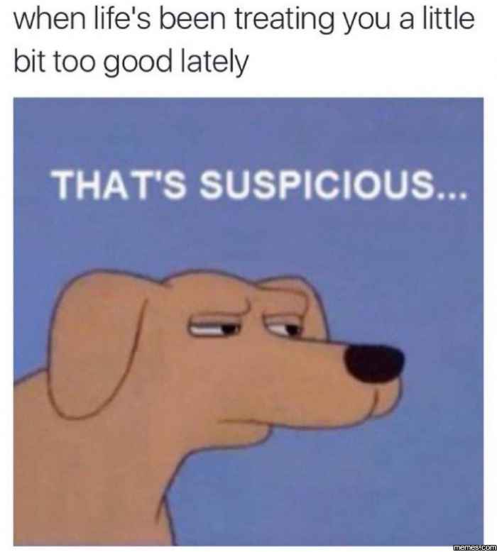 Things are going too smoothly